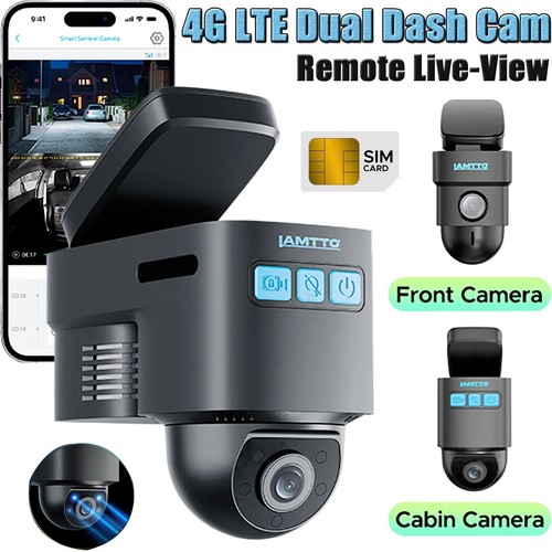 Lamtto lte dual dash cam - 4g,